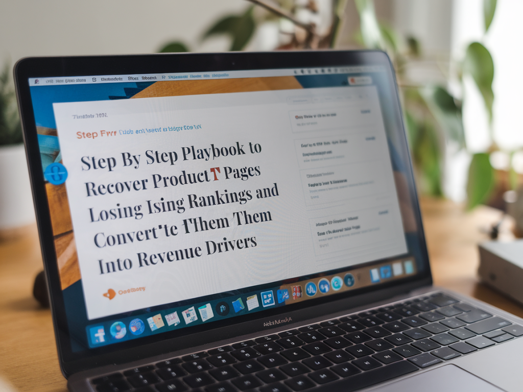 Step-by-step playbook to recover product pages losing rankings and convert them into revenue drivers