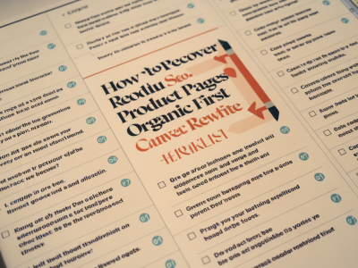 How to recover product pages losing organic traffic: a precise SEO triage and conversion-first rewrite checklist