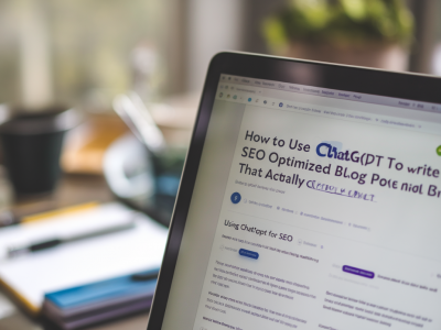 How to use ChatGPT to write SEO-optimized blog posts that actually convert